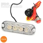 Piloto destellante LED 30x98 mm naranja 12V-24V RTC88817052A
